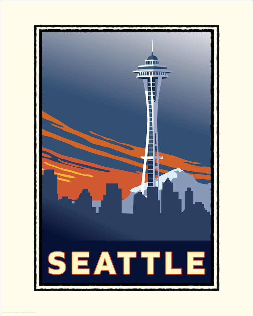 Landmark WA | Seattle Space Needle Sunset