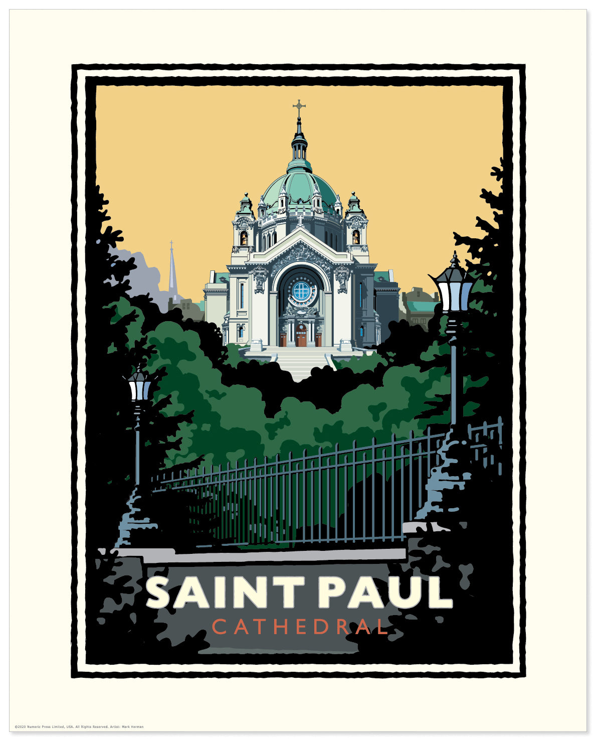 St. Paul, Minnesota - Vintage Travel Print