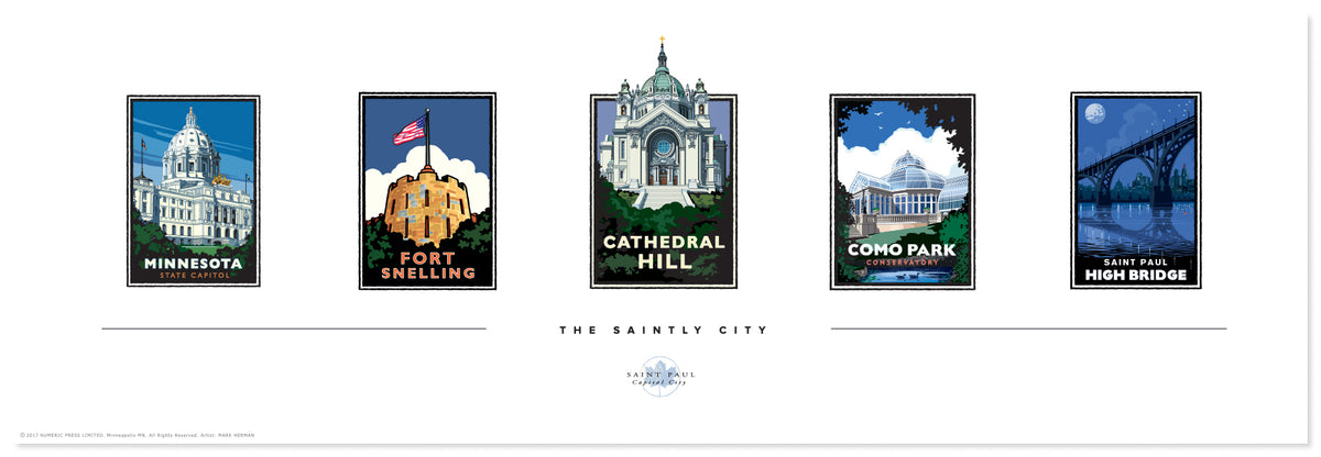 Landmark MN | The Saintly City Collection St Paul Art Print