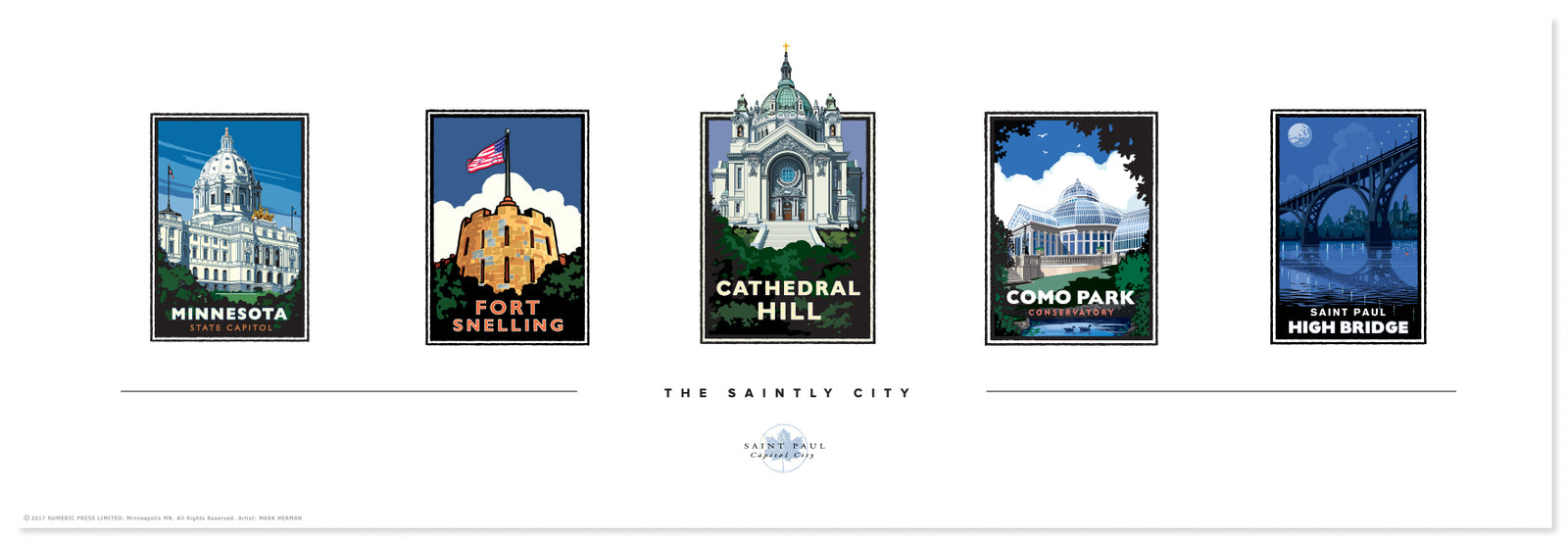 Landmark MN | The Saintly City Collection St Paul Art Print