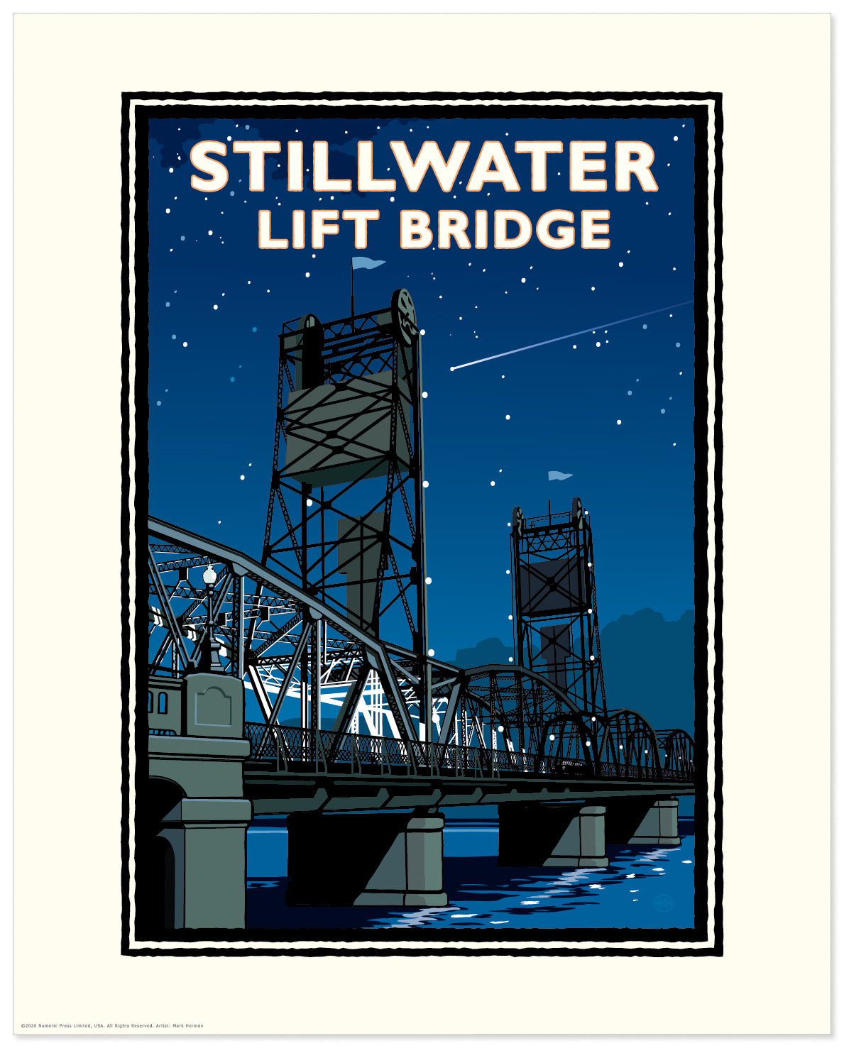 Landmark MN | Stillwater Lift Bridge Night