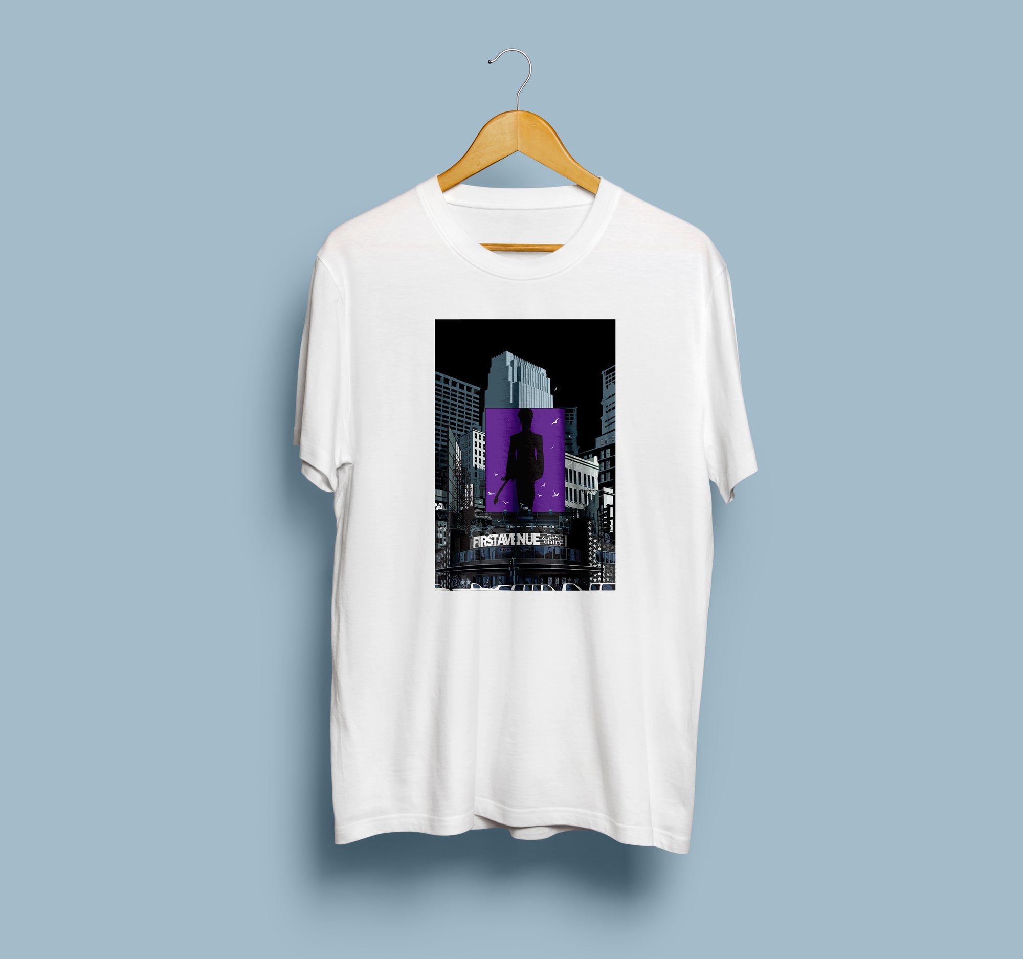 Landmark MN | First Avenue Minneapolis Purple One White Unisex T-Shirt
