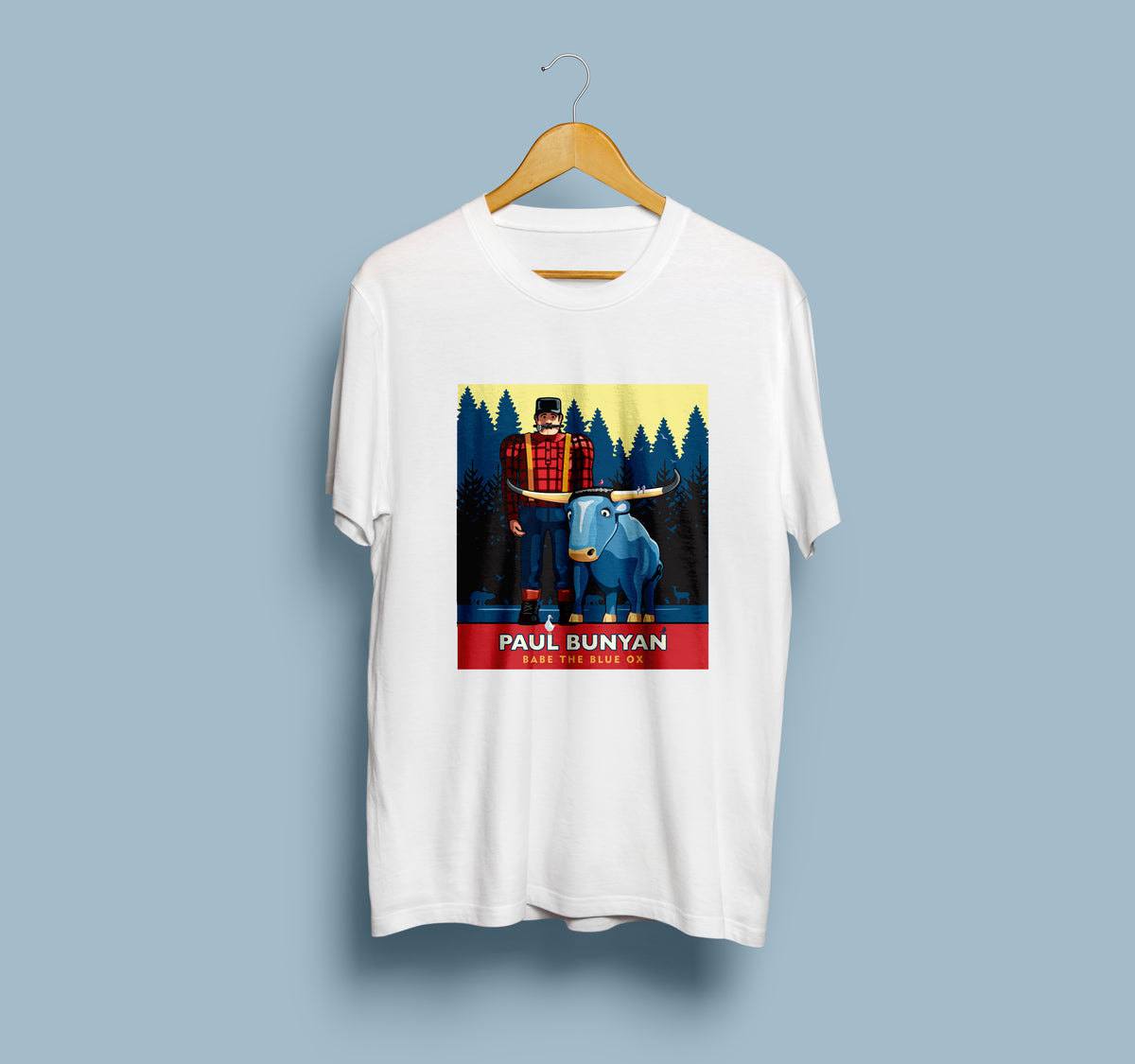 Landmark MN | Paul Bunyan Summer White Unisex T-Shirt