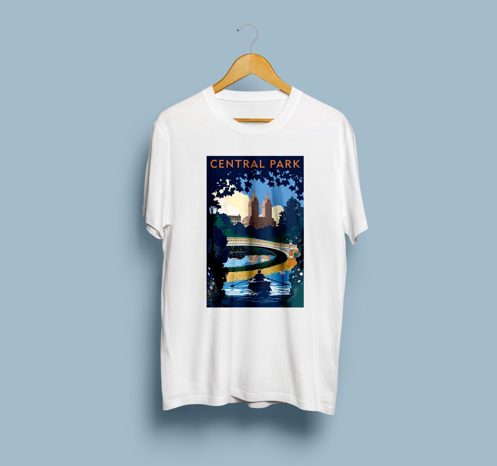Landmark NY | NYC Central Park Day Print on White  Unisex T-Shirt