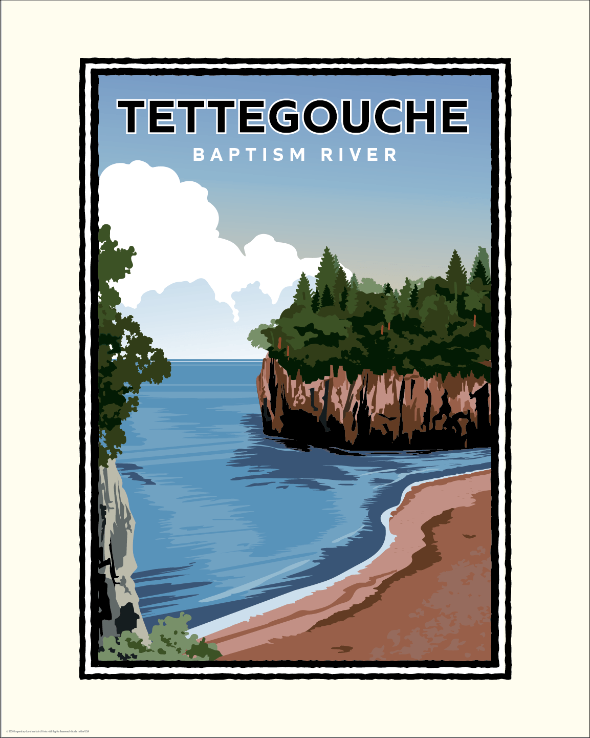 Landmark MN |Tettegouche State Park Baptism River Art Print