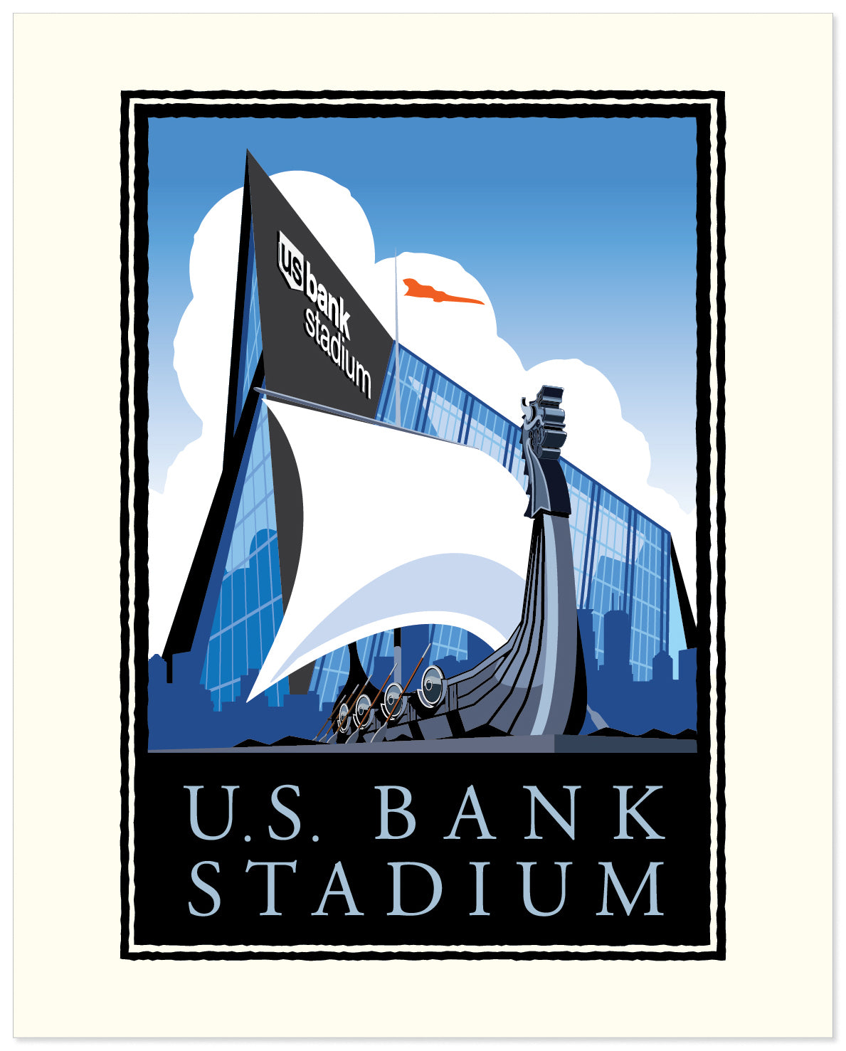 Landmark MN  US Bank Stadium - Legendary Landmark Art Prints