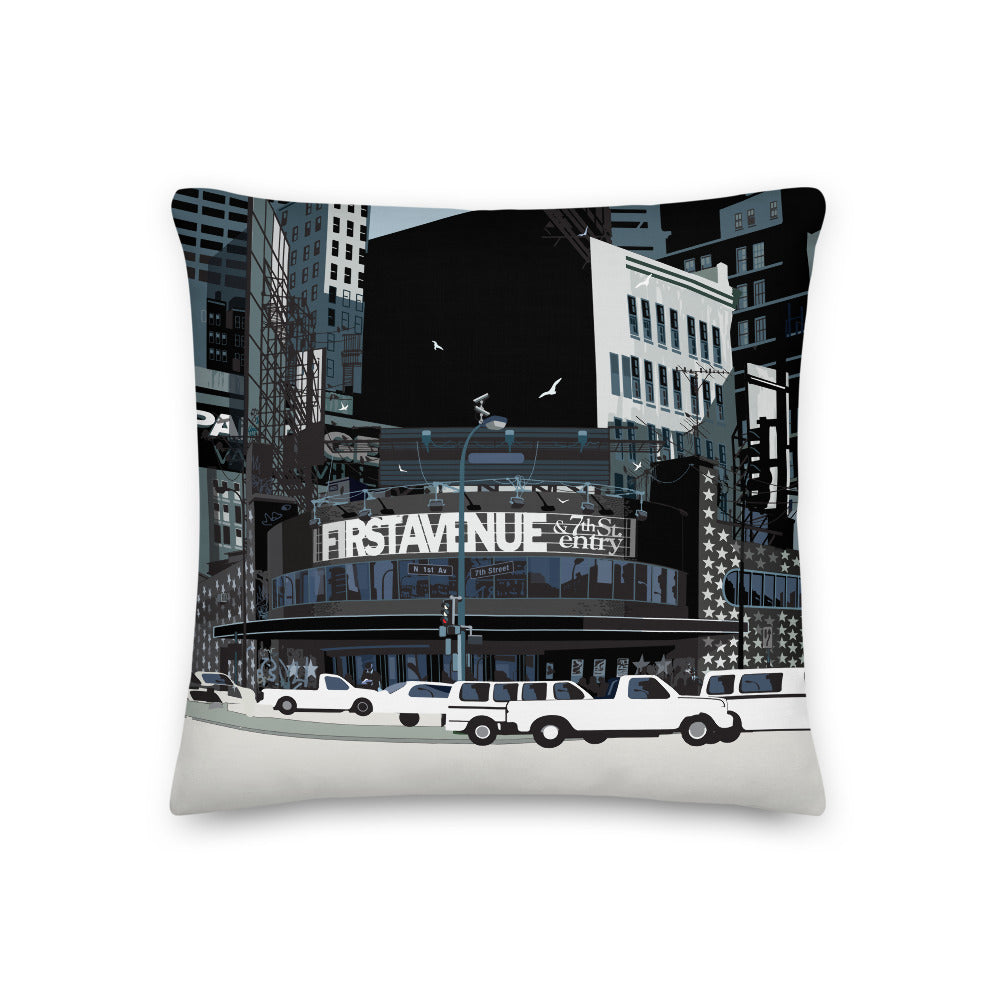 Landmark MN | First Ave Minneapolis Printed Throw Pillow