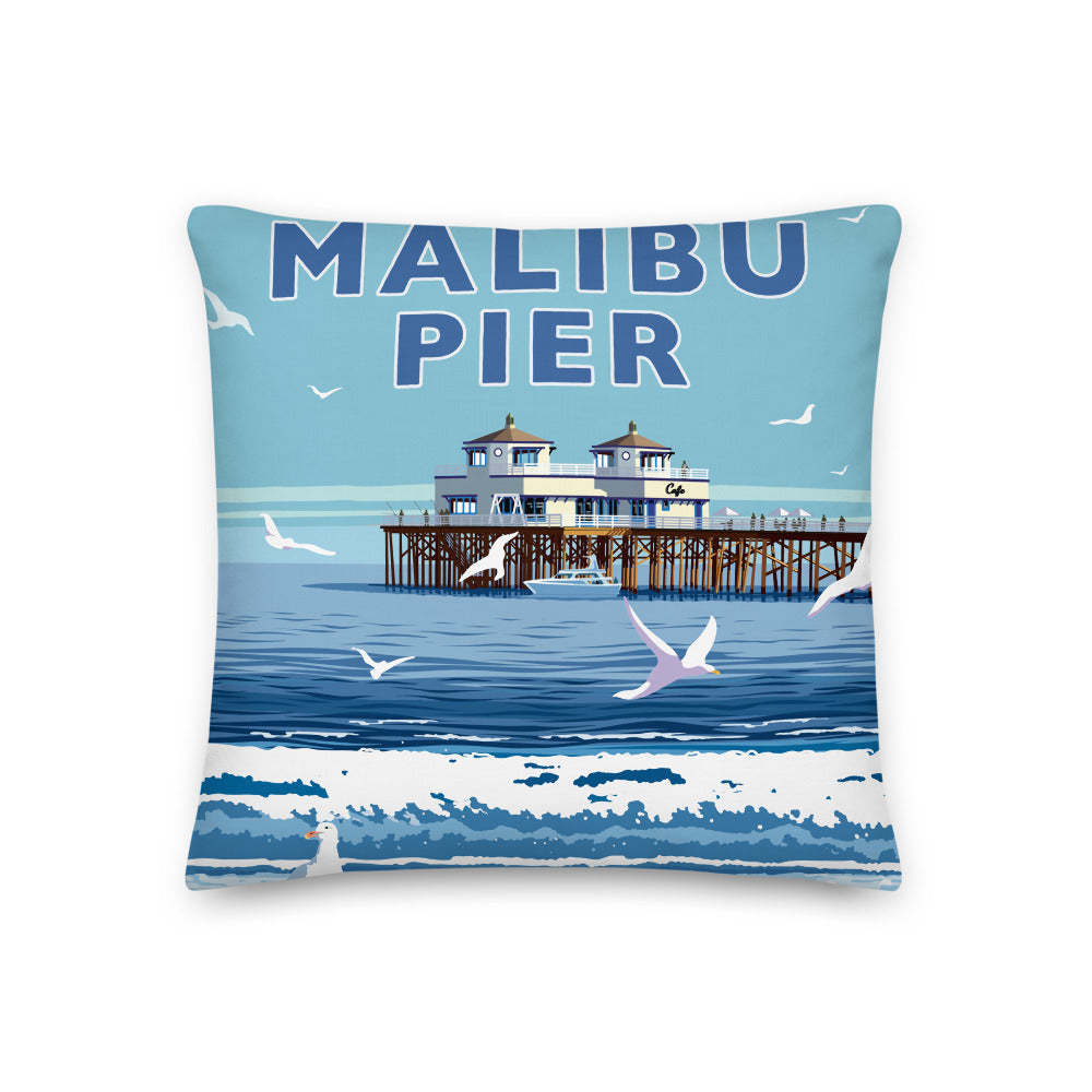 Landmark CA | Malibu Pier Throw Pillow
