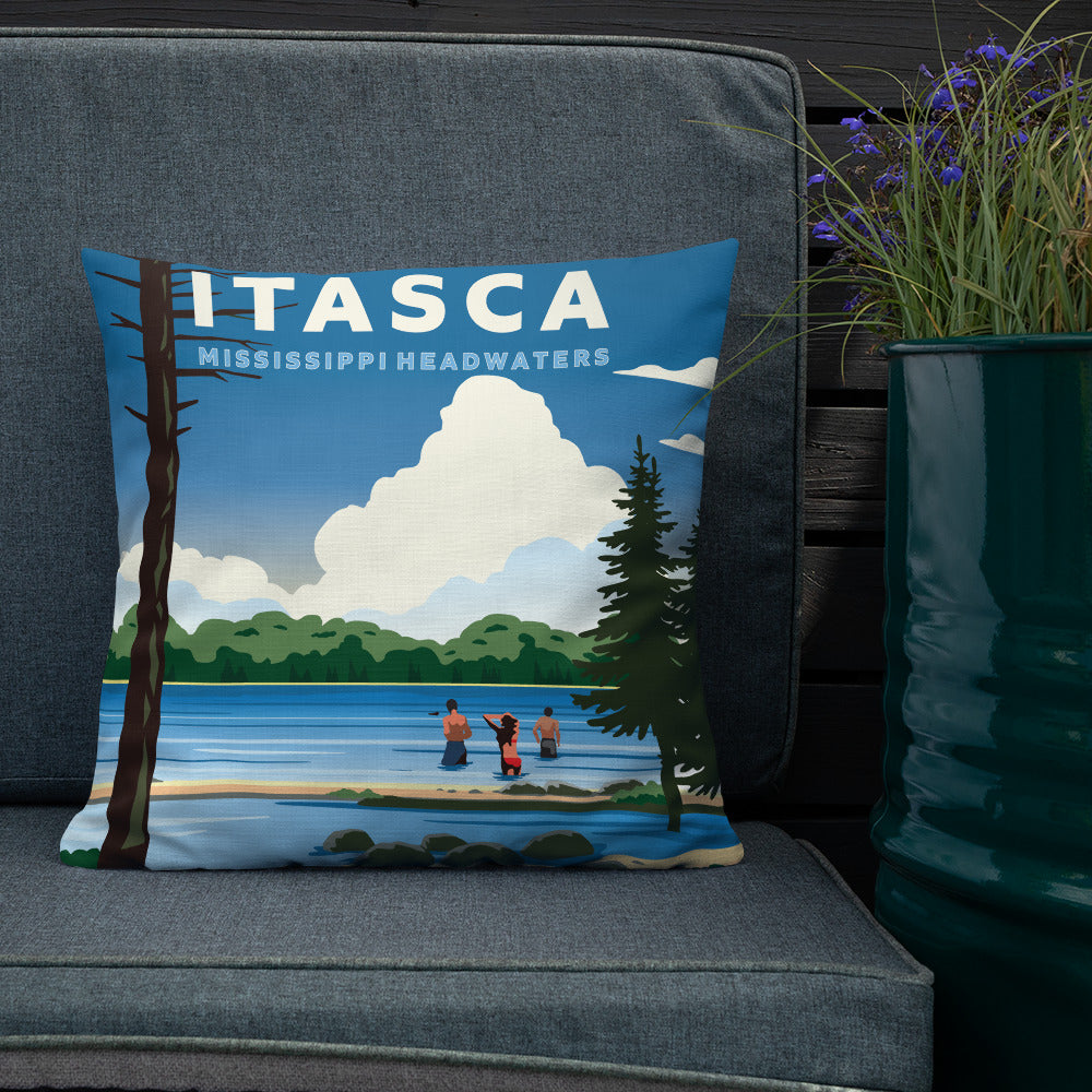 Landmark MN | Itasca Print on Throw  Pillow