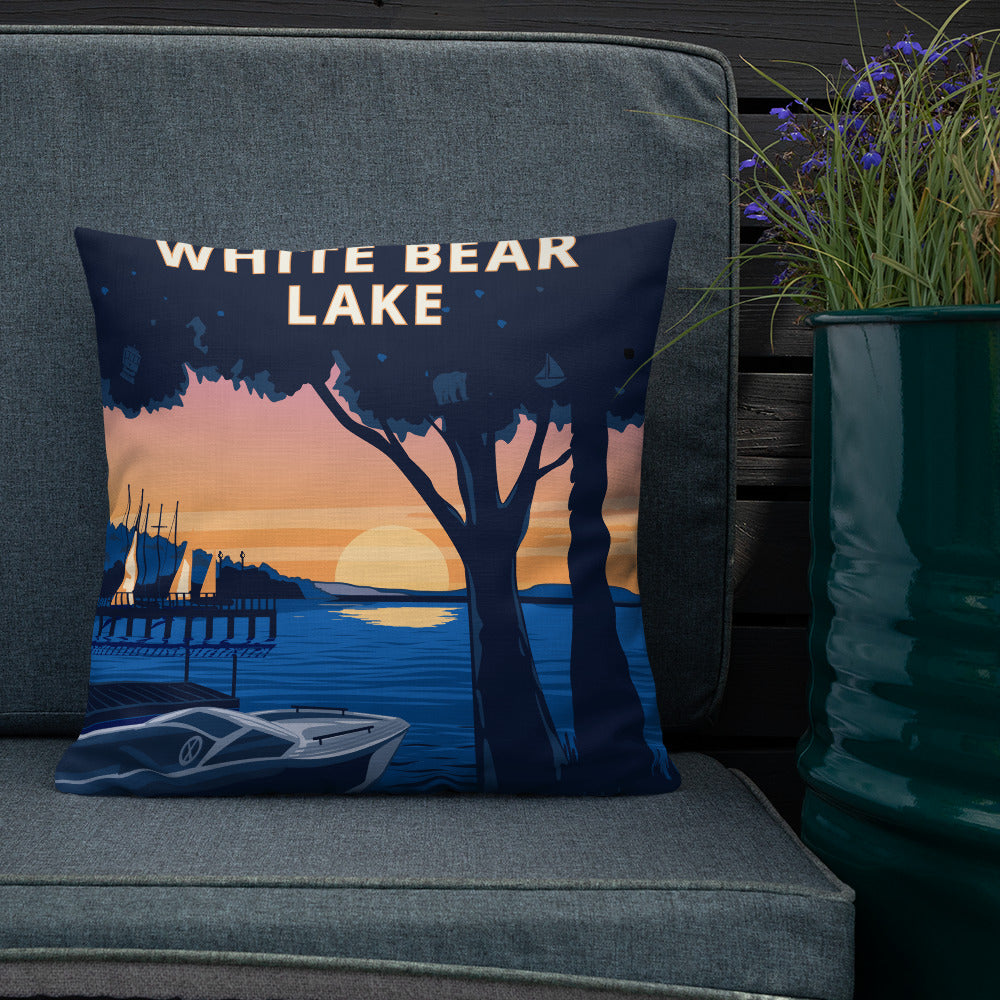 Landmark MN | White Bear Lake Throw Pillow