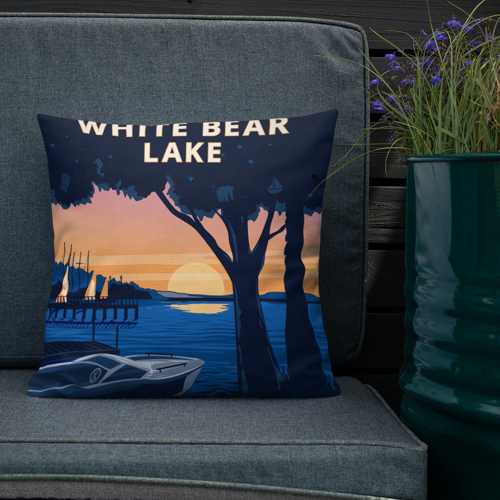 Landmark MN | White Bear Lake Throw Pillow