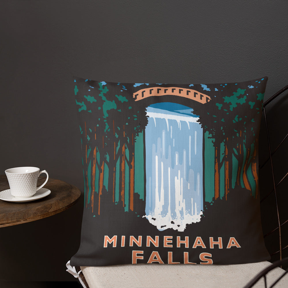Landmark MN | Minnehaha Falls Throw Pillow