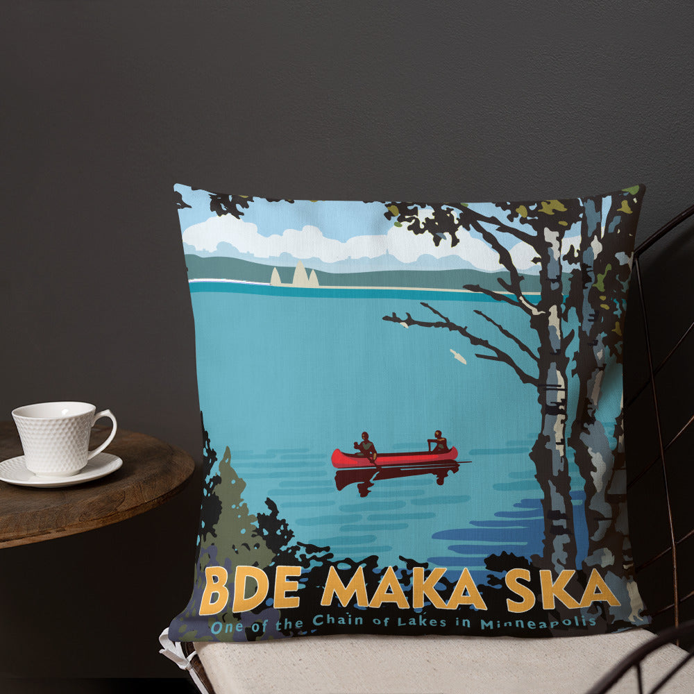 Landmark MN | Bde Maka Ska Minneapolis Print Throw Pillow