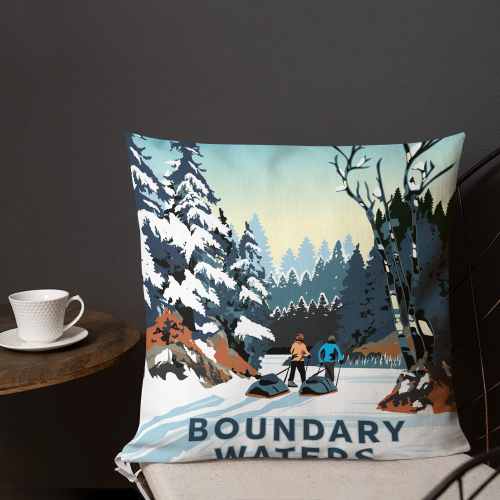 Landmark MN | BWCA Winter Throw Pillow