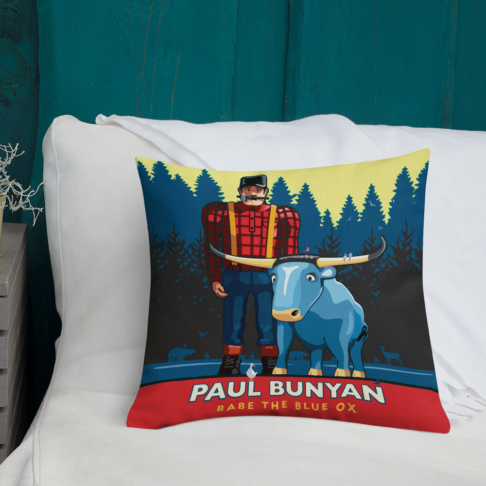 Landmark MN | Paul Bunyan Summer Throw Pillow