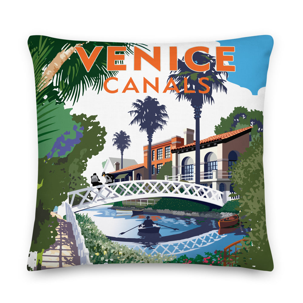Landmark CA | Venice Canals Throw Pillow