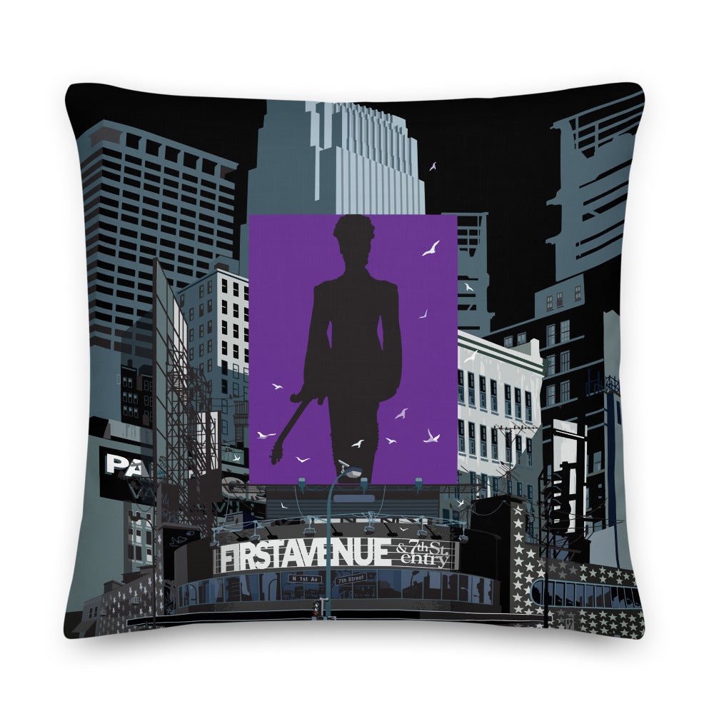 Landmark MN | First Ave Minneapolis Purple One Throw Pillow