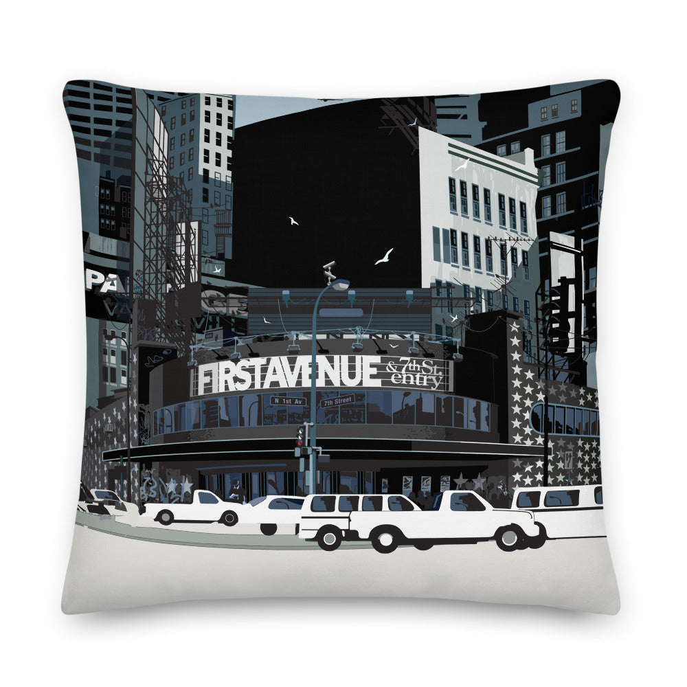 Landmark MN | First Ave Minneapolis Printed Throw Pillow