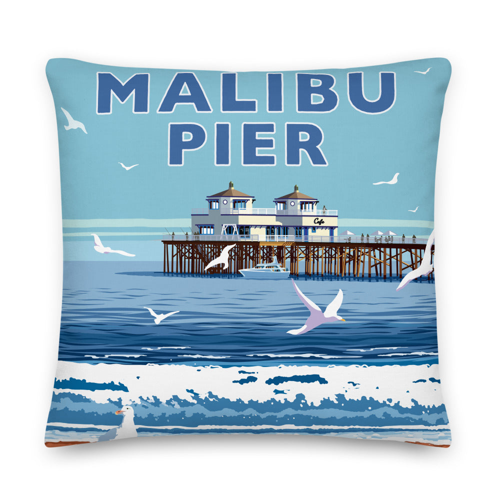 Landmark CA | Malibu Pier Throw Pillow