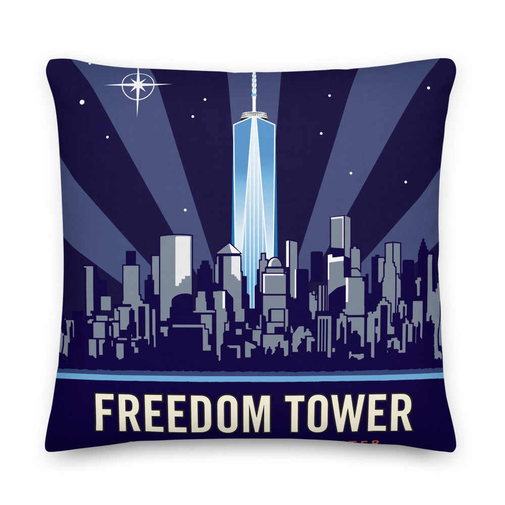 Landmark NY | NYC Freedom Tower Throw Pillow