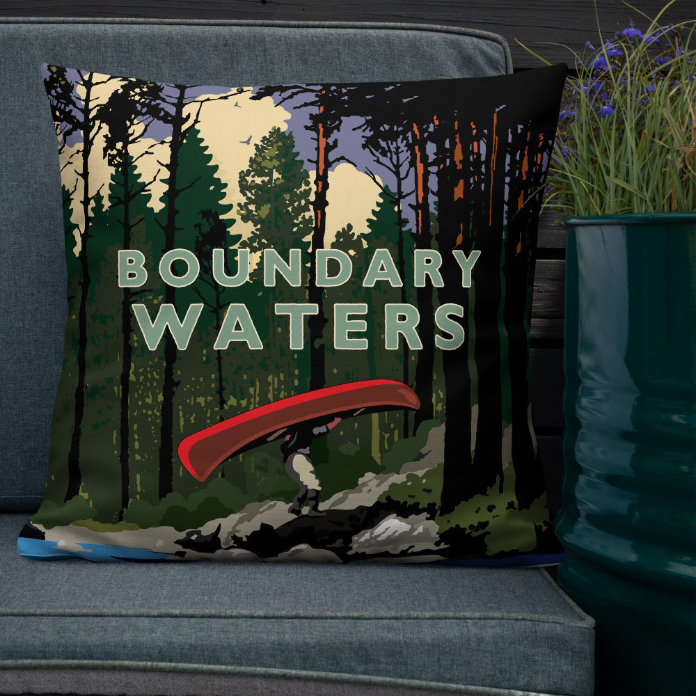 Landmark MN | Boundary Waters Portage Throw Pillow
