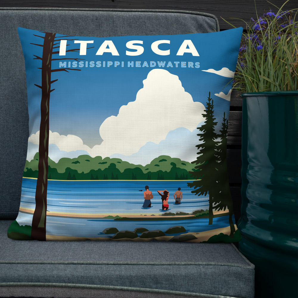Landmark MN | Itasca Print on Throw  Pillow