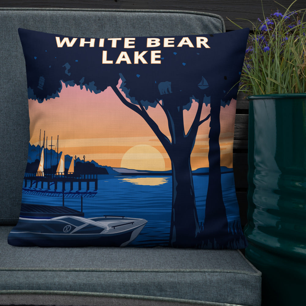 Landmark MN | White Bear Lake Throw Pillow