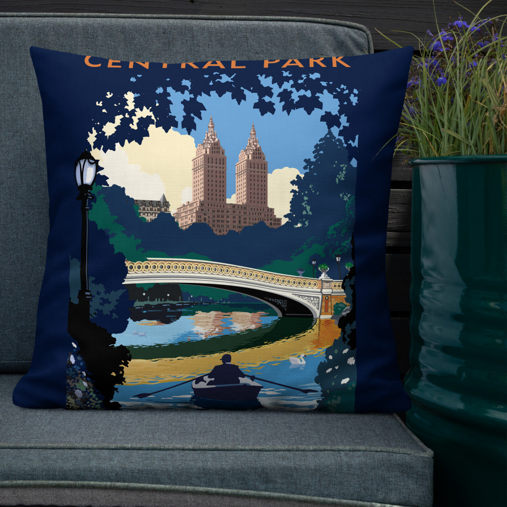 Landmark NY | NYC Central Park Day Throw Pillow