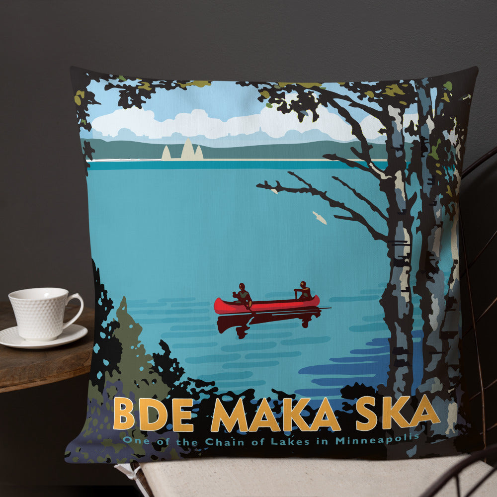 Landmark MN | Bde Maka Ska Minneapolis Print Throw Pillow