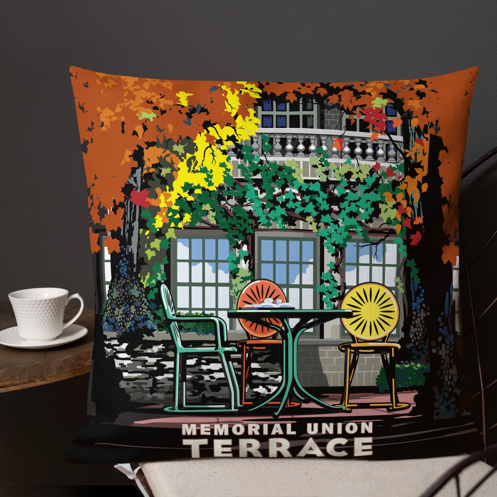 Landmark University | Memorial Union Terrace Throw Pillow