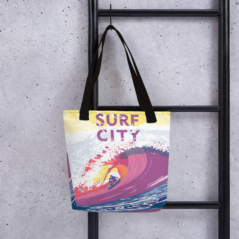 Mural Print Canvas Tote — Spooltown