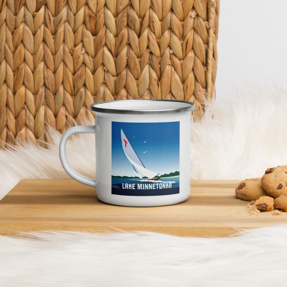 Landmark MN | Lake Minnetonka Sail Enamel Mug