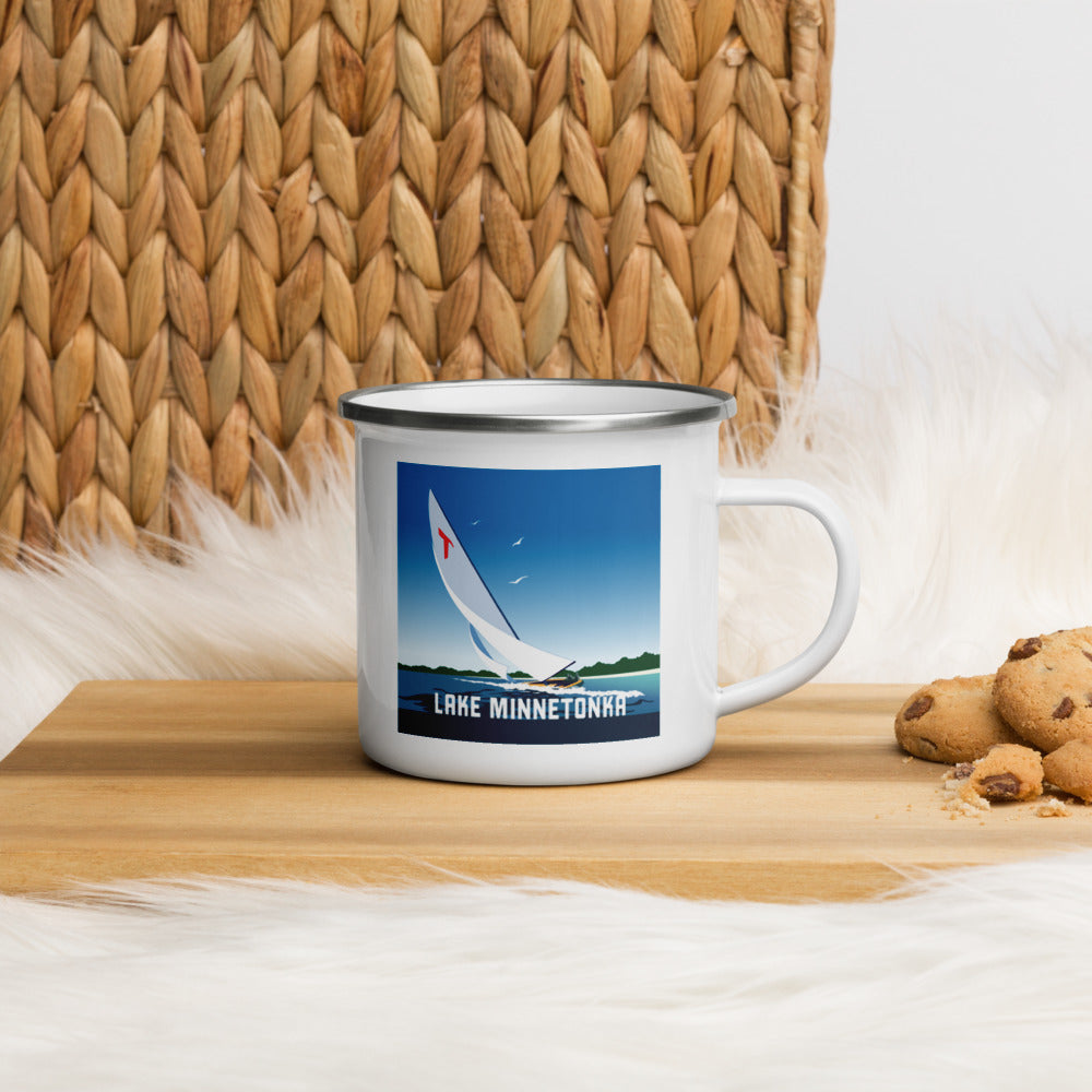 Landmark MN | Lake Minnetonka Sail Enamel Mug