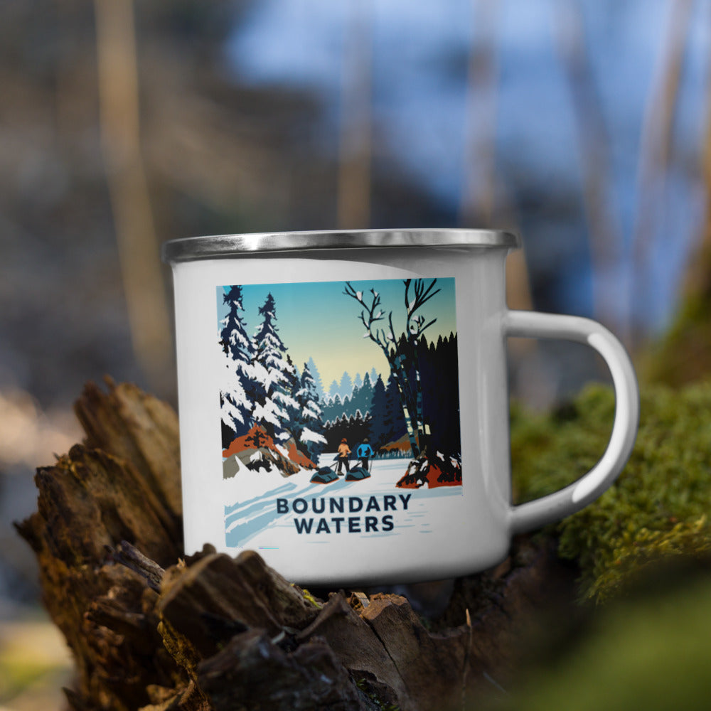 Landmark MN | BWCA Winter Enamel Camp Mug