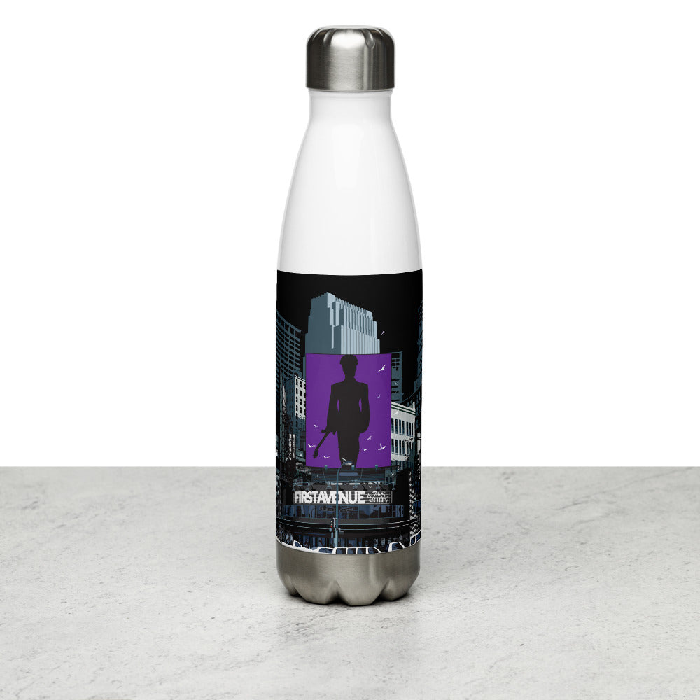 Landmark MN | First Ave Minneapolis Purple One Stainless Steel Water Bottle