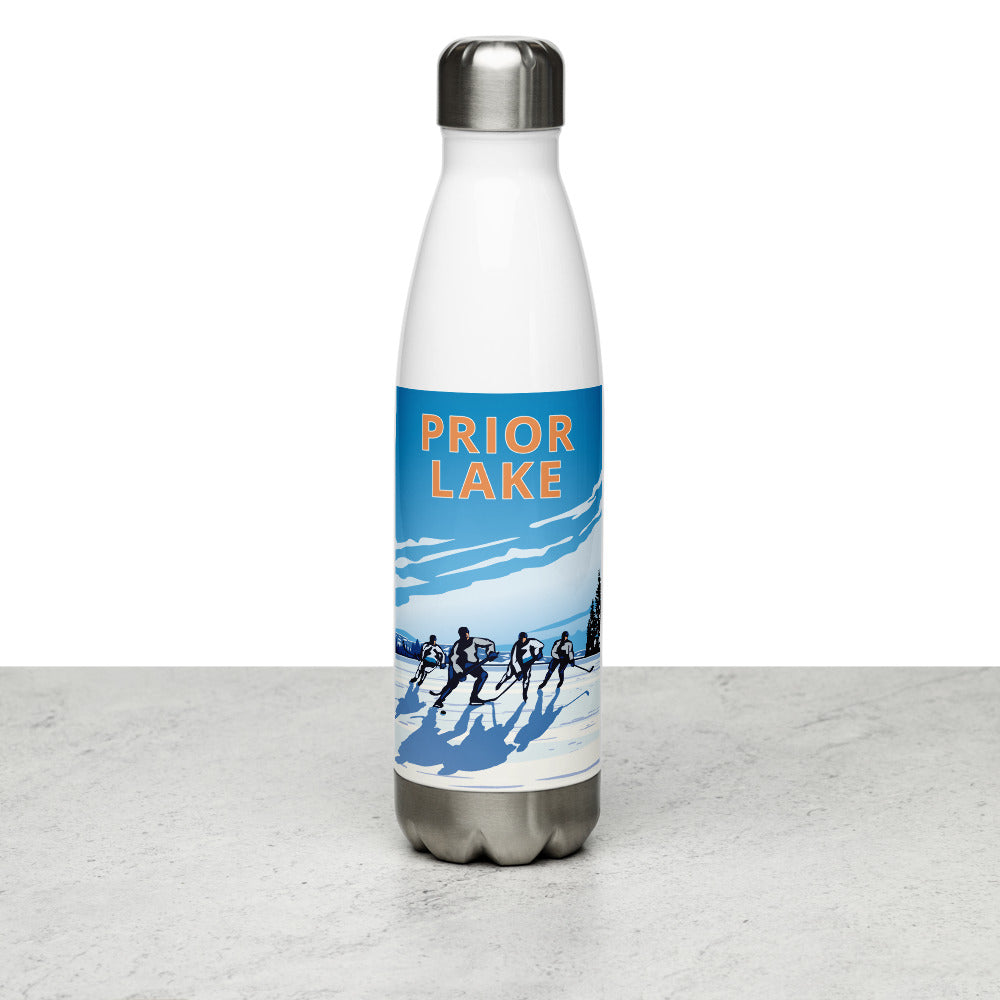 Landmark MN | Prior Lake Pond Hockey Stainless Steel Water Bottle