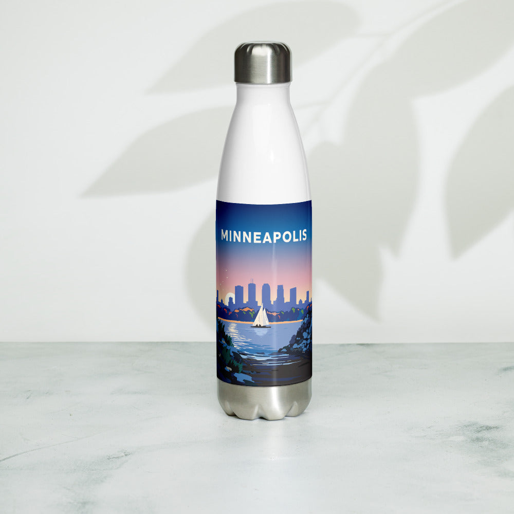 Landmark MN | Minneapolis Sunset Sail Stainless Steel Water Bottle