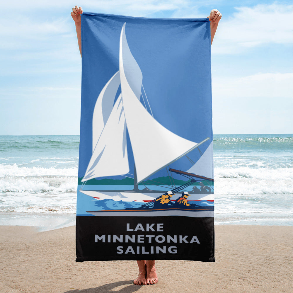 Landmark MN | Lake Minnetonka Sail Beach Towel