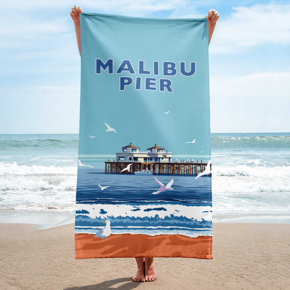 Landmark CA | Malibu Pier Day Beach Towel