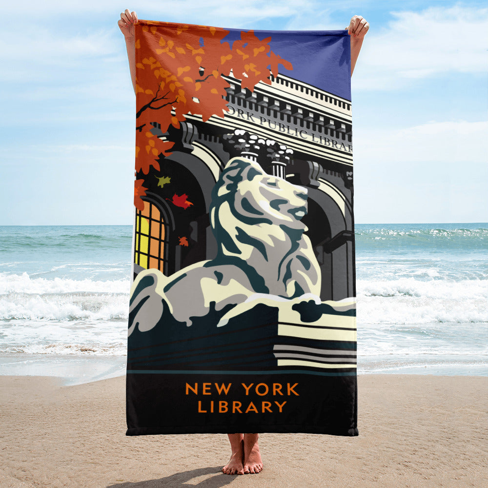 Landmark NY | NYC Public Library Beach Towel