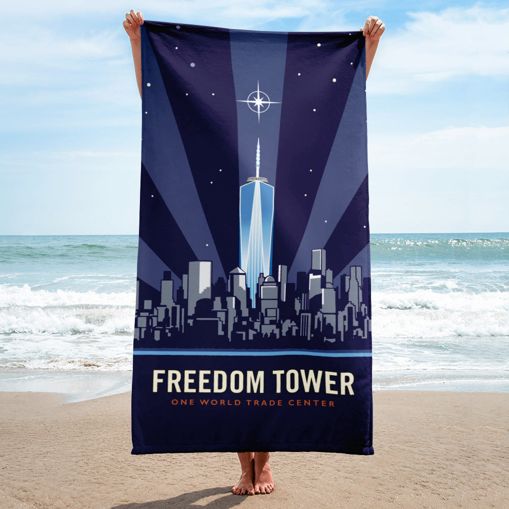 Landmark NY | NYC Freedom Tower Beach Towel