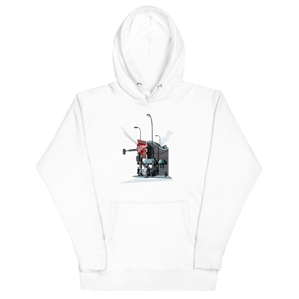 Landmark MN JD Hoyt's Minneapolis on White Unisex Hoodie