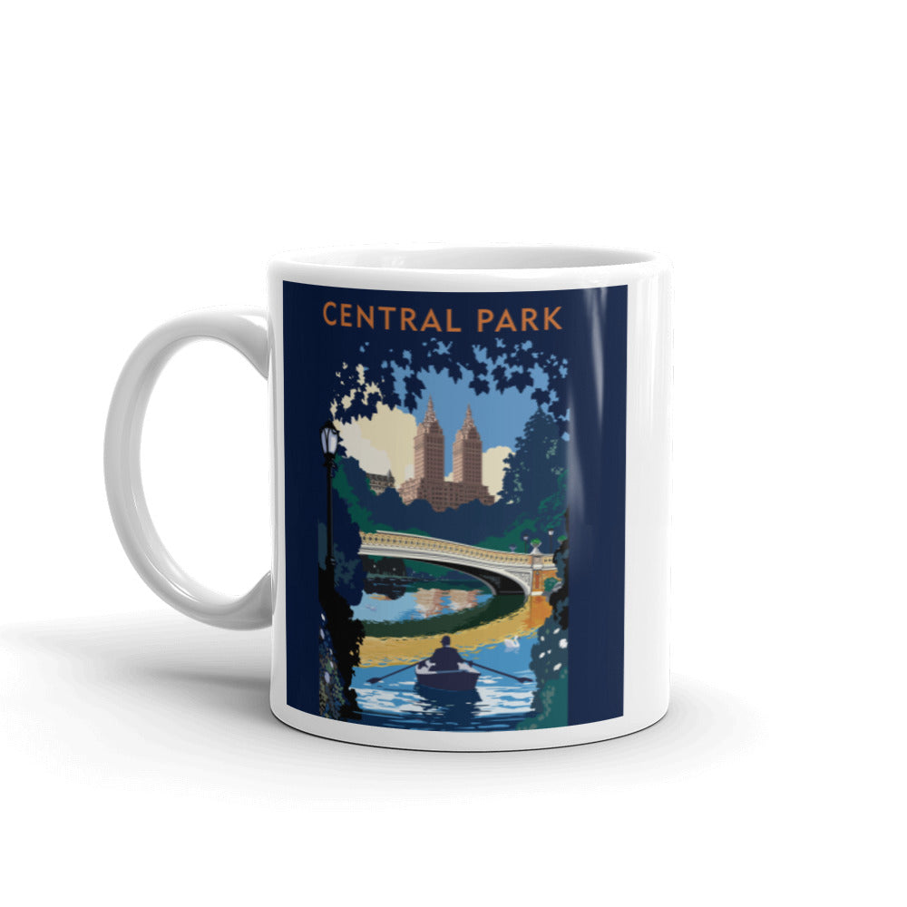 Landmark NY | NYC Central Park Day on White Ceramic Mug