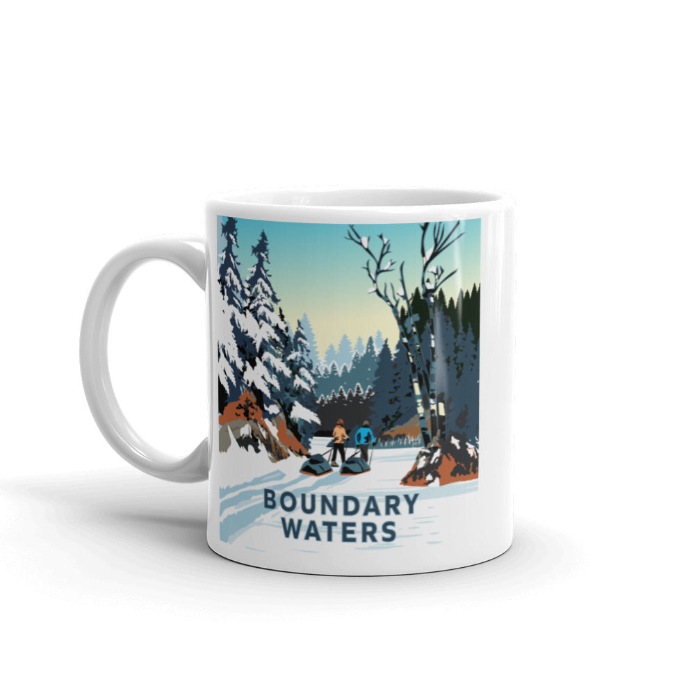 Landmark MN | Boundary Waters Winter White Ceramic Mug