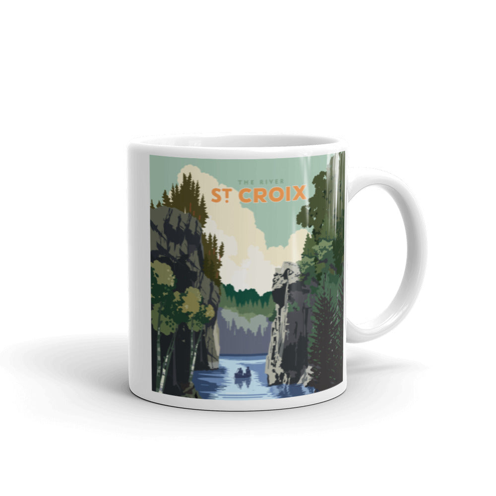 Landmark MN | St. Croix River White Enamel Mug