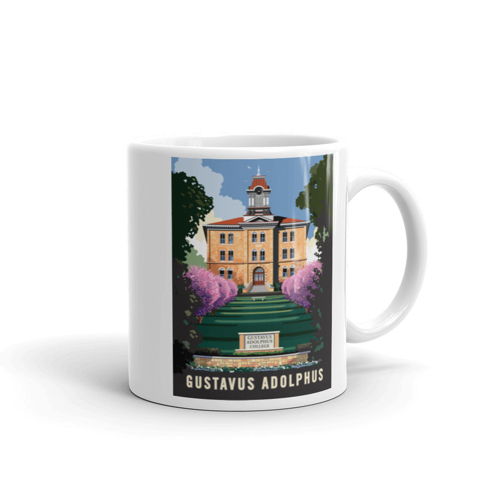 Landmark University | Gustavus Adolphus White glossy mug