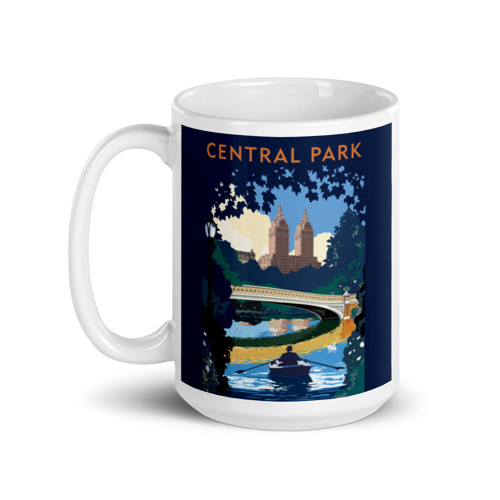Landmark NY | NYC Central Park Day on White Ceramic Mug