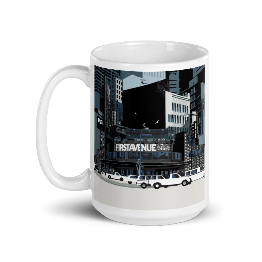 Landmark MN | First Avenue Minneapolis Red Sign on White Ceramic Mug
