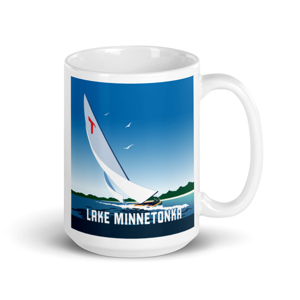 Landmark MN | Lake Minnetonka Sail White Ceramic Mug