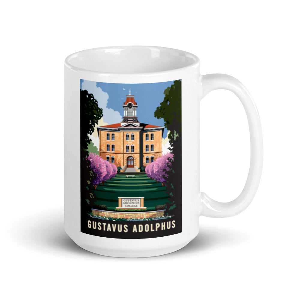Landmark University | Gustavus Adolphus White glossy mug